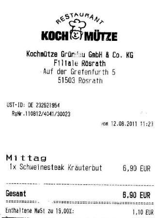 pbav Höffner Kochmütze Restaurant